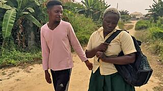 Nigerian Village School Girl Taken to Jungle and Fucked by Mature Man in Forest