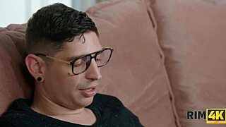 Rim4k Lick the Ass on Sofa with Beautiful Couple