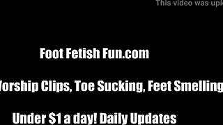 Teasing you intensely while you jerk off to our feet