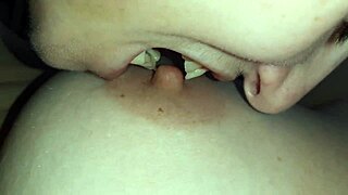in this hot lesbian threesome, they lick, kiss, suck, and bite each other's nipples