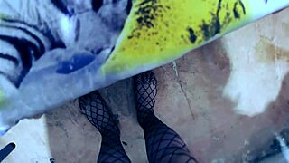 Latina stepsister strips and touches tiny cock in taboo POV