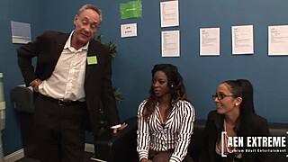 Company Interview Turns Into Intense Interracial Foursome