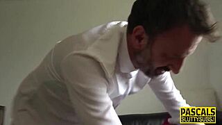 Chubby Submissive Gets Ass Paddled And Spanked