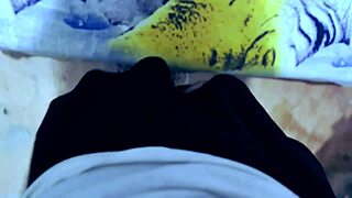 Latina stepsister strips and touches tiny cock in taboo POV