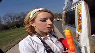 Lexi Belle Gets Bent Over For Doggystyle Bang By Ice Cream Man With Cum Swapping