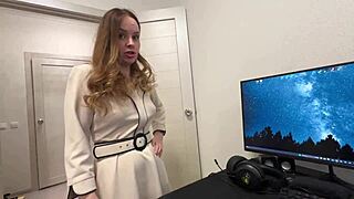 Stepson discovers stepmother using fuck doll in homemade video