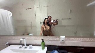 Beautiful Latina Teen Offers Pussy to Stepdad in Bathroom and Cums Inside