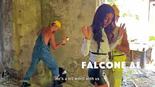 i'm the fragile inspector persuaded to fuck katty west, service, disdiger, falcon al, and kit belove in a crazy 4some.