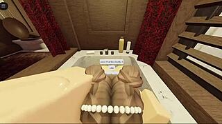 Brunette with a fat ass, are you sucking and fucking in the bathtub?