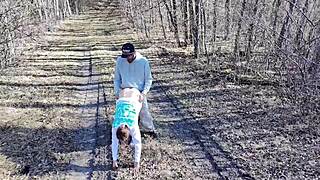 curvy babe gets fucked in public shower and at camp