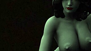 demon futa and friends in bath blowjob