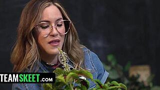 Goth Girl Wednesday Adams And Ebony Friend Fucked By Classmate Roughly