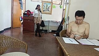 College girl fingered by kinky stepfather.