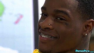 cute teacher jennifer white fucks two black students in stockings and glasses