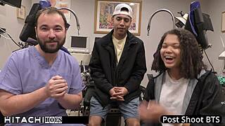 freshman michelle anderson gets mandatory hitachi orgasm from boyfriend backstage