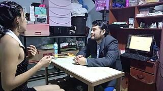 SECRETARY GETS FUCKED BY BOSS FOR JOB SECURITY!