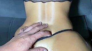 Brunette Couple Plays With Ass In Doggystyle