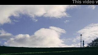 Female fighters engage in sweaty double penetration outside the ring