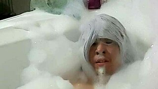 Cyno Enjoys Solo Bubble Bath Fun In Cosplay Costume