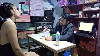 SECRETARY GETS FUCKED BY BOSS FOR JOB SECURITY!