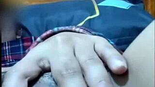 Filipina Girl Enjoys Video Call Sex In Dorm.