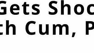 Mia's pussy shocked and blasted with cum in POV