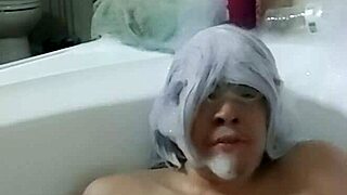 Cyno Enjoys Solo Bubble Bath Fun In Cosplay Costume