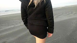 Gostosa walks in panties, gets fucked on the beach for money by african stud.