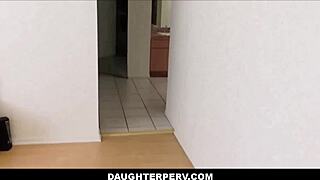 Does Tiny Blonde Stepdaughter Crave Stepdad's Huge Cock?