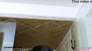 Runway-Ready Brunette Enjoys A Relaxing Shower