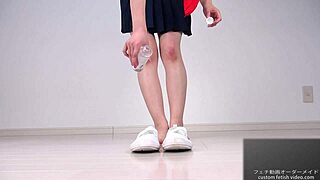 Erotic Sole Fetish with Lotion on Woman's Feet and Sounds