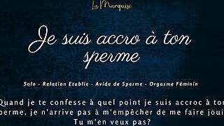 i'm addicted to your sperm in this french joi