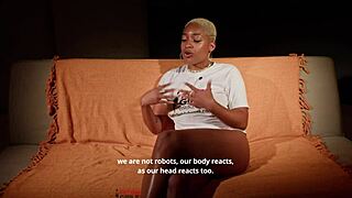 Brazilian Vicky Menage Interview with Shaved Pussy