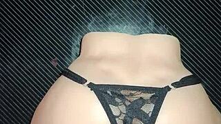 candy takes my cock in her ass and gets creampied