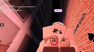 using this blonde slut with monster bbc at my place