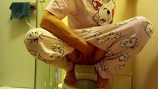 Compilation of non-stop peeing in panties and self-wetting in various locations