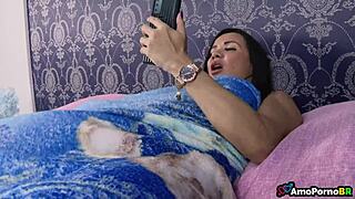 Brazilian milf madrasta masturbates with jealousy over stepson's new girlfriend