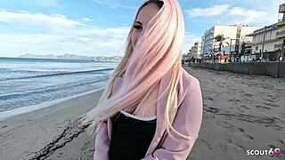 real amateur anal sex after risky blowjob