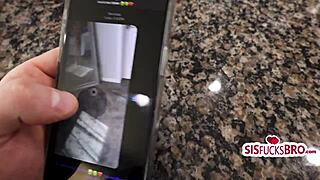 OMG, 18yo ginger step sis Amber Stark teases and gets caught fucking 😍