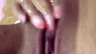 Rica intensely masturbates with dildo