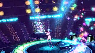 hatsune miku in bunny costume shows nude body and big tits