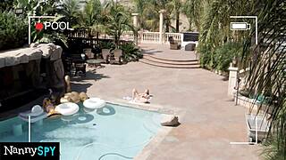 Alexis Adams caught playing with pussy