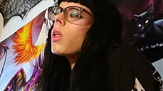 Fetish Asmr Kisses With Petite Hungarian European Goth Teen 18+ With Glasses!