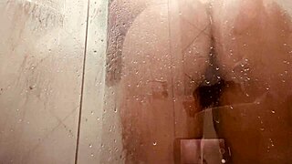 Girl Showers Off Hairy Pussy on Camera