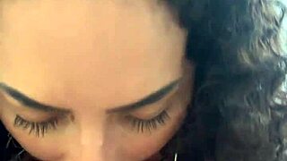 watch me unleash my latina heat in first pov - sloppy deepthroat masturbation & cum on tits