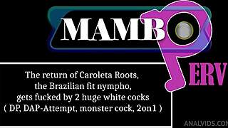 the return of caroleta roots the brazilian fit model nympho gets fucked by 2 huge white cocks dp dap-attempt monst