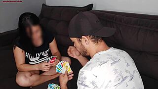 i called the neighbor over for uno without panties, leading to doggystyle pussy fucking while husband works