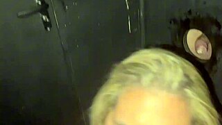 Oh god, I got so horny at the gloryhole with two hung guys while my husband watched!