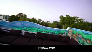 Stepsiblings Violet Gems and Peter Green can't keep hands off each other with tits, handjob, and orgasm!