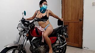 my young girl sends me a sexy video with the gift i left in her room